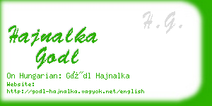 hajnalka godl business card